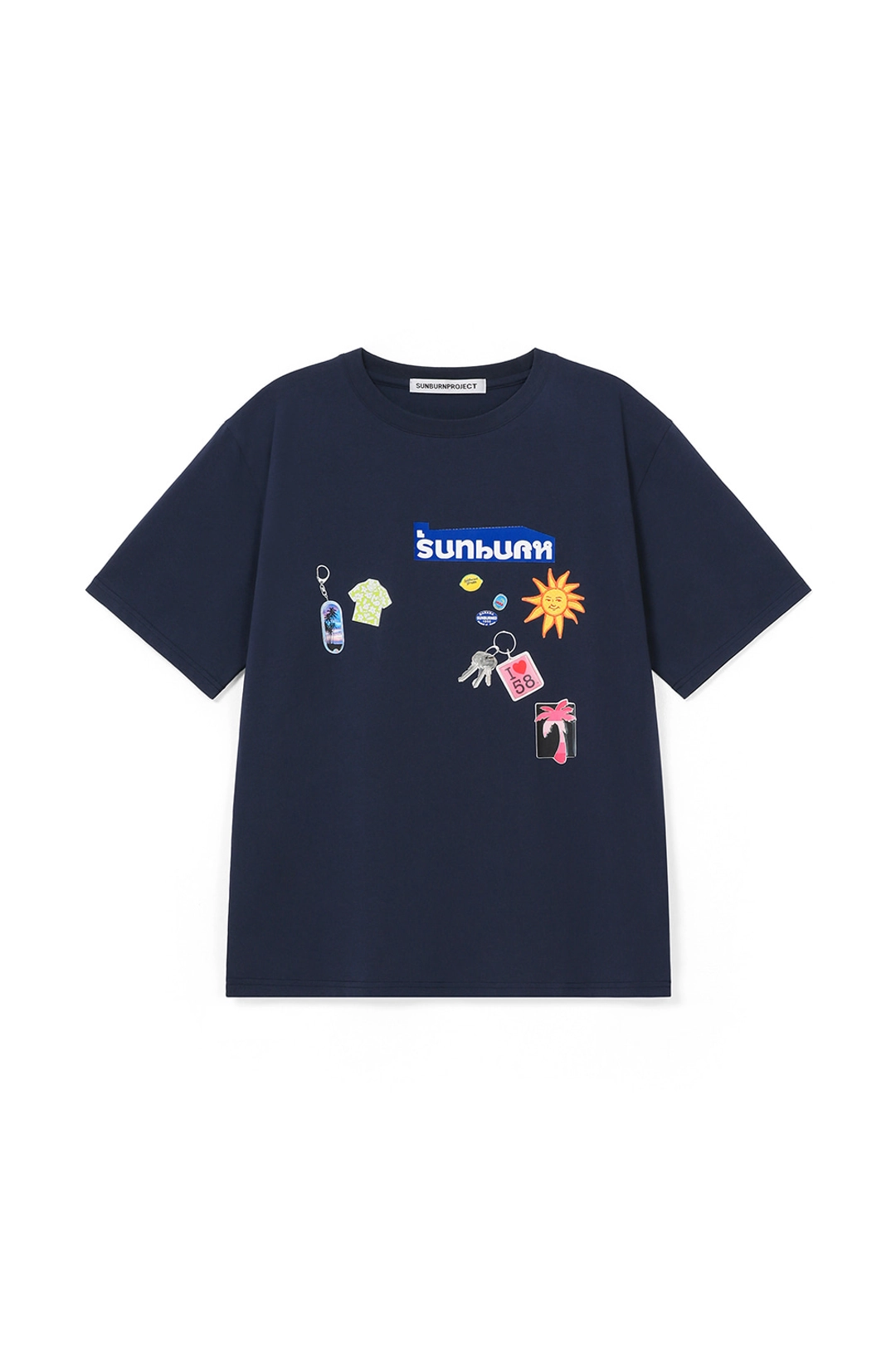 썬번프로젝트 CITY MAGNET OVERFIT T-SHIRT, NAVY 상품 이미지 1