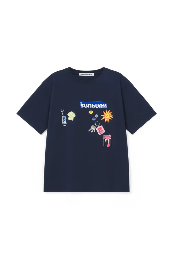 CITY MAGNET OVERFIT T-SHIRT, NAVY