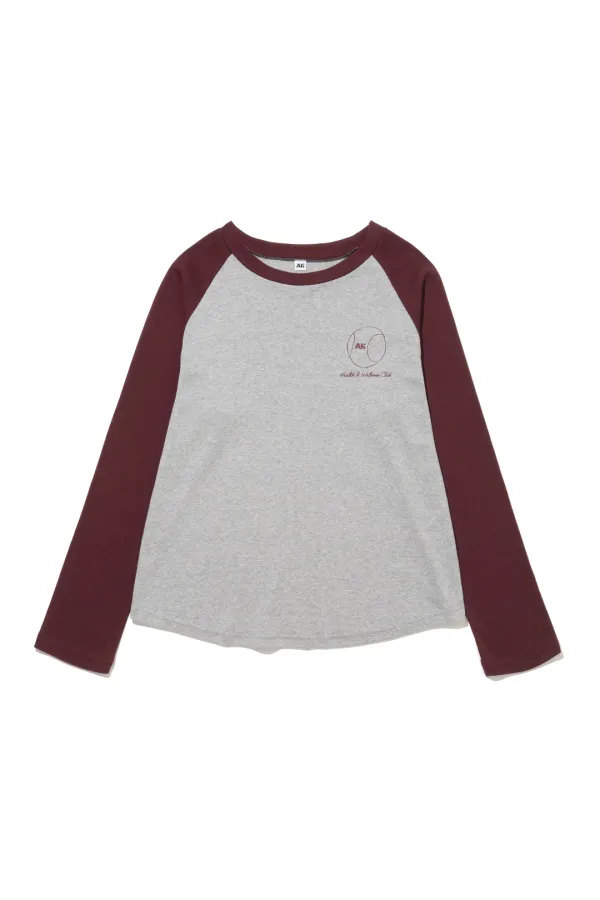 Raglan Long Sleeve T-shirt Wine