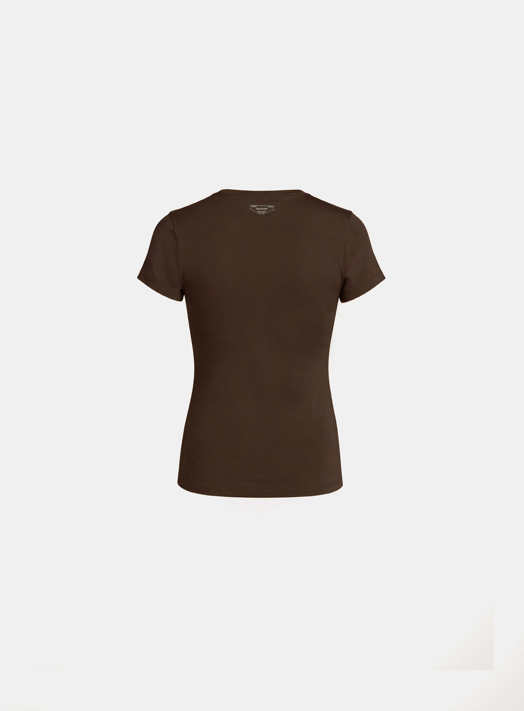 배드블러드 [w-tee26-089] Everyday Crew Neck Short Sleeve T-Shirt - Brown 상품 이미지 2