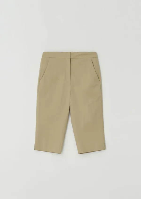capri slim pants-beige