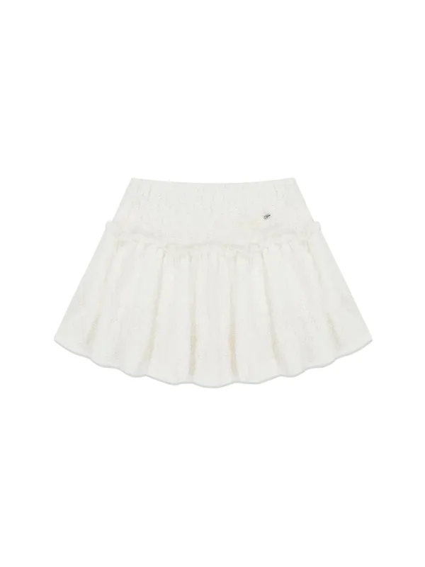 Rose Puff Skirt Off-White