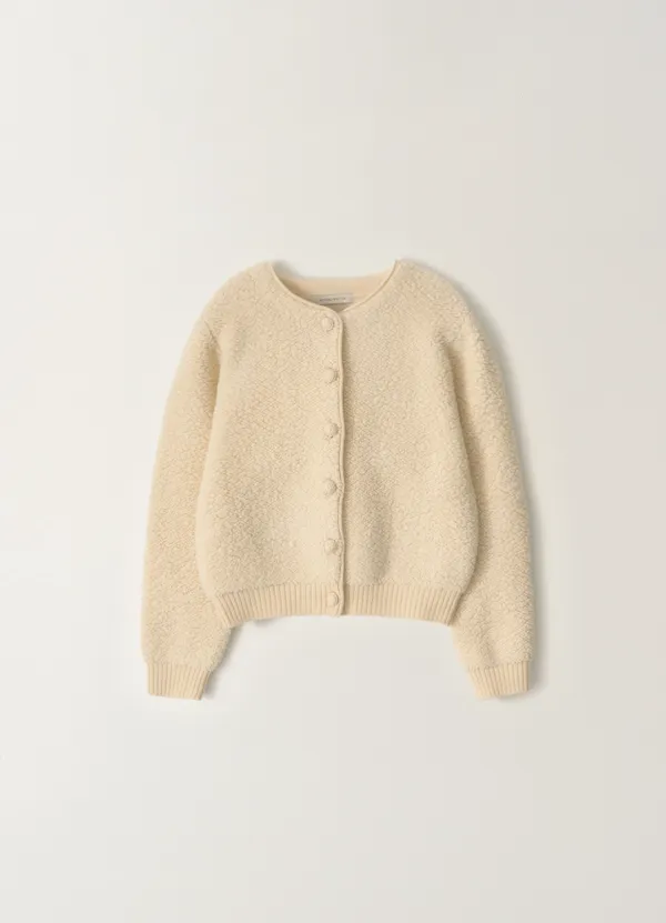 3RD / Lett boucle cardigan (Ivory)