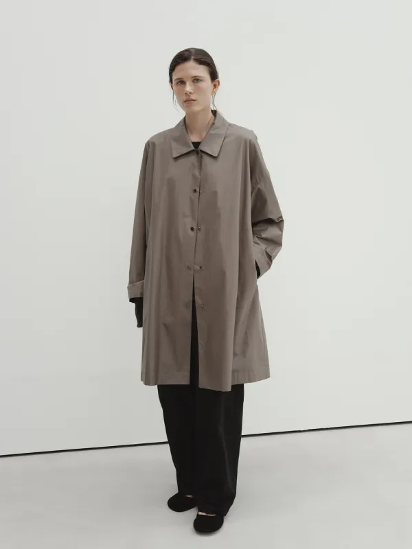 A-line wind coat (deep taupe)