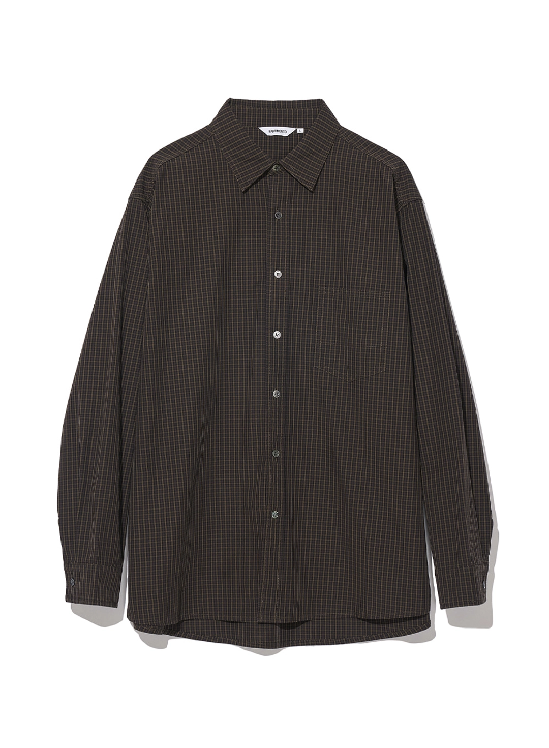 파르티멘토 Micro Check Shirts_Brown 상품 이미지 1