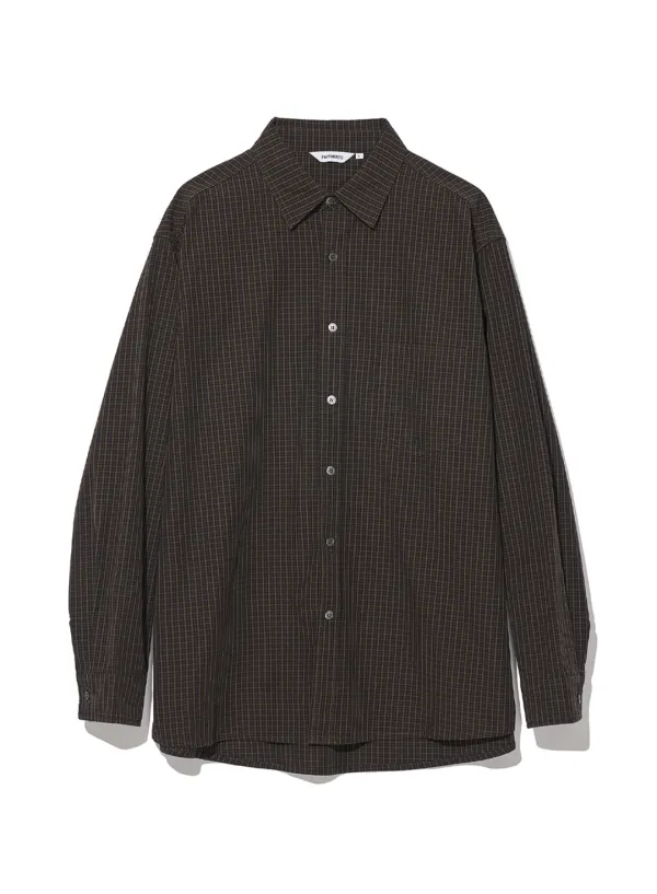 Micro Check Shirts_Brown