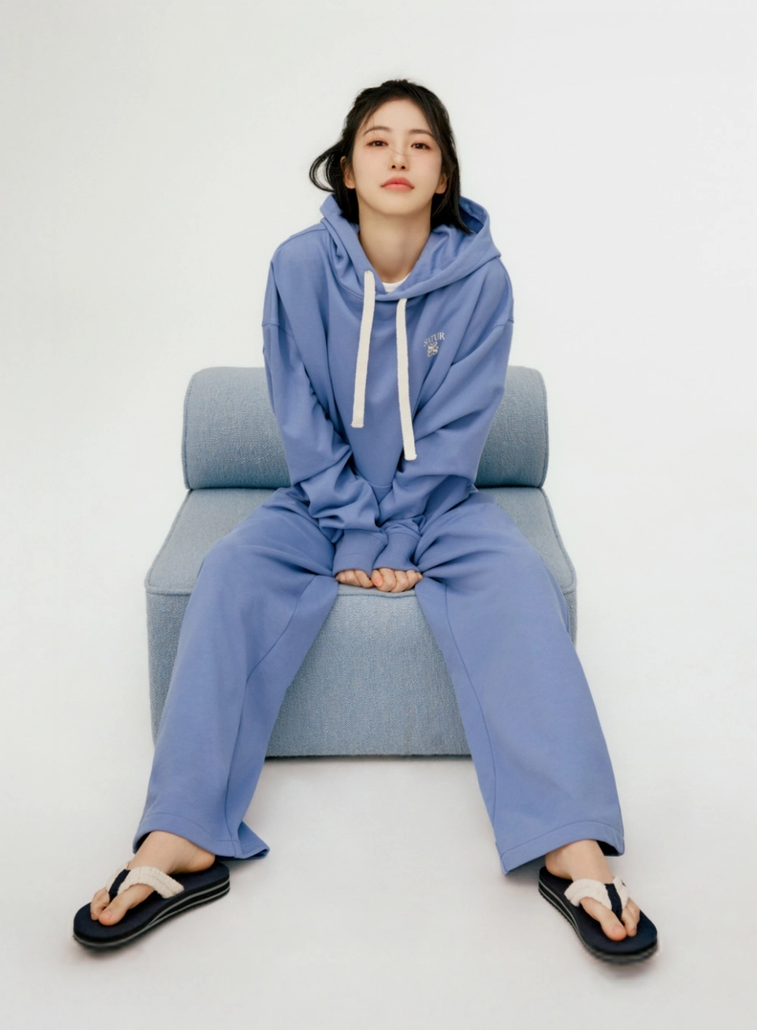 세터 [신예은 Pick] Fatigue Cargo Sweatpants - Blue 상품 이미지 2