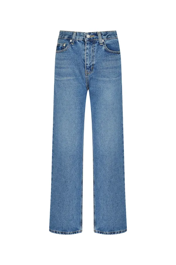 [3차 리오더][기장선택]Classic Straight Denim Pants[LMBEAU22DN102]-Indigo Blue