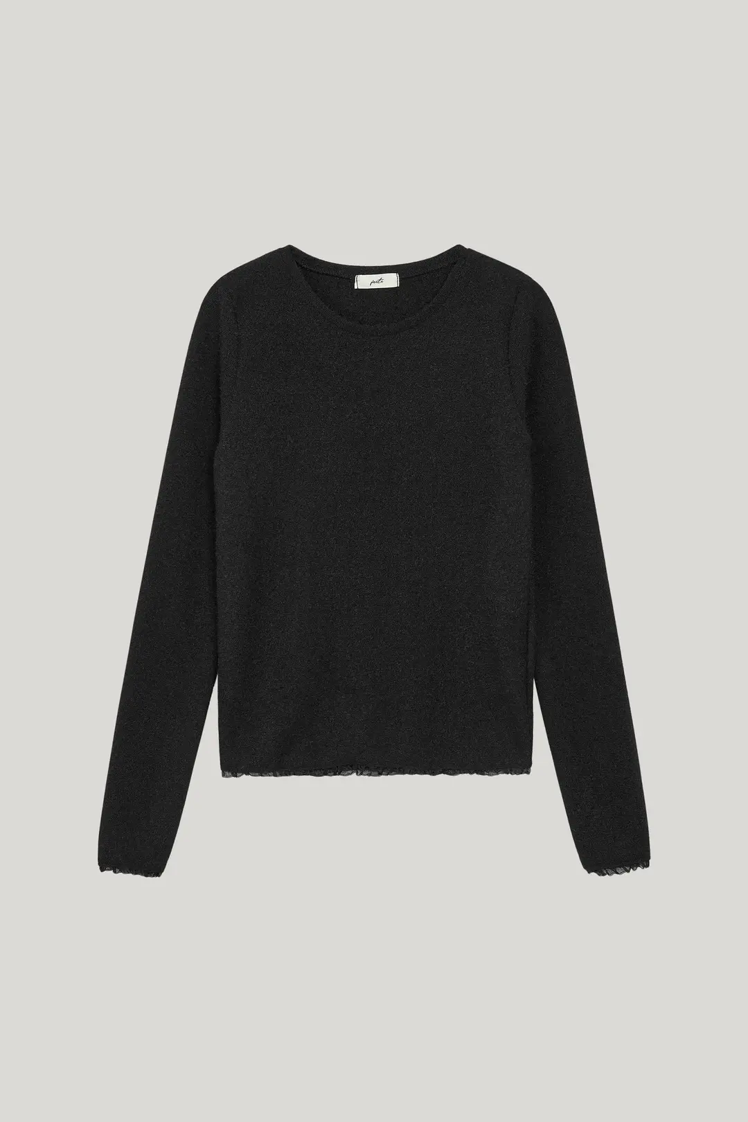 포에트 서울 lace long sleeved t-shirt_black 상품 이미지 2
