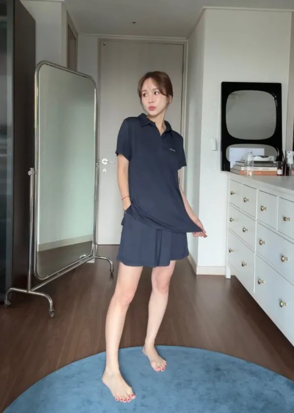 [플리에PICK]ANC SOFTLINE MODAL PAJAMA SET_MIDNIGHT BLUE
