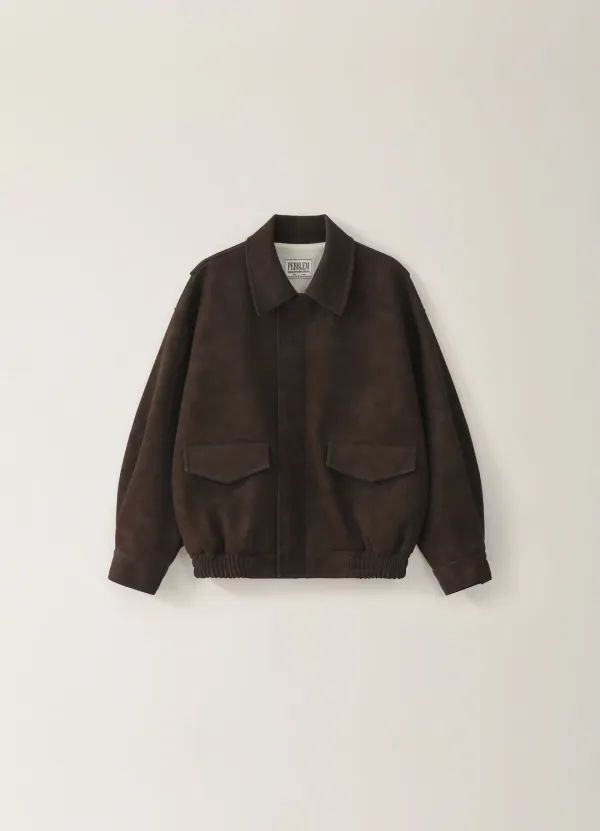 [Limited] Fake Collar Line Jacket - Brown