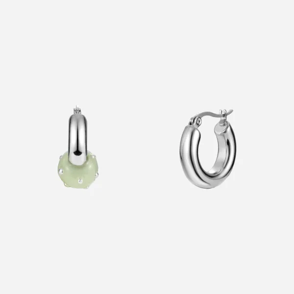 lollipop hoop earrings-green