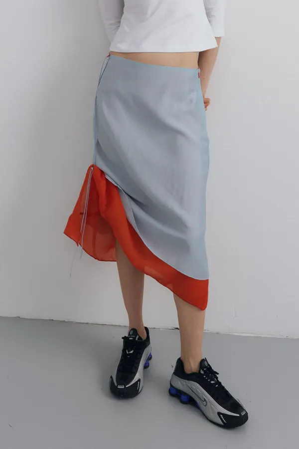 Shift Layer Skirt_Muted Sky