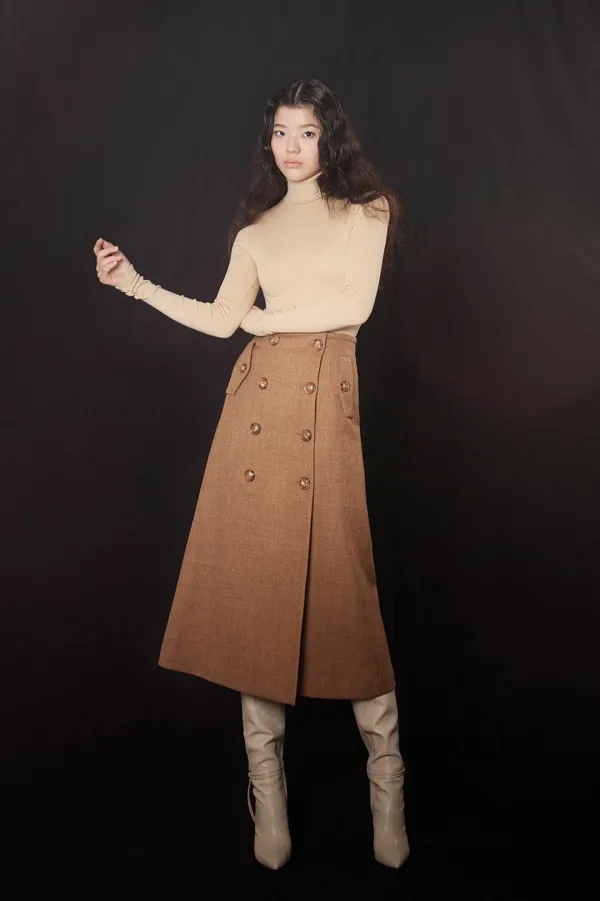 NO.16 SKIRT - CAMEL