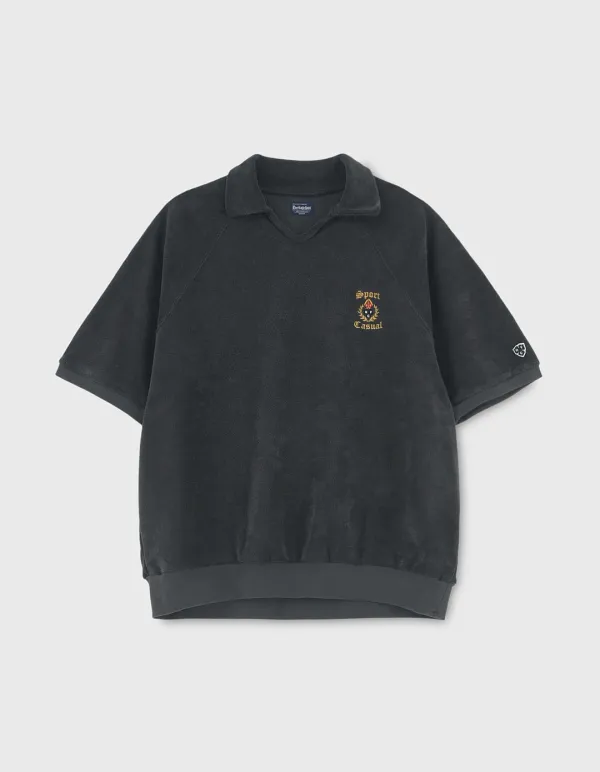 S&C CREST TOWEL POLO SHIRT / Black