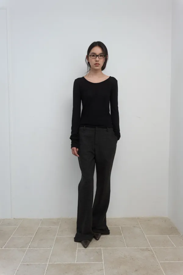 BASIC LONG SLEEVE KNIT_BLACK