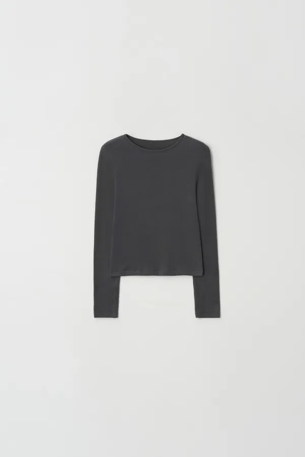 Basic Round T-shirt (charcoal)