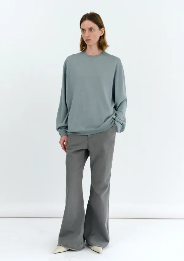 Anouk Flare Denim in Sage Gray
