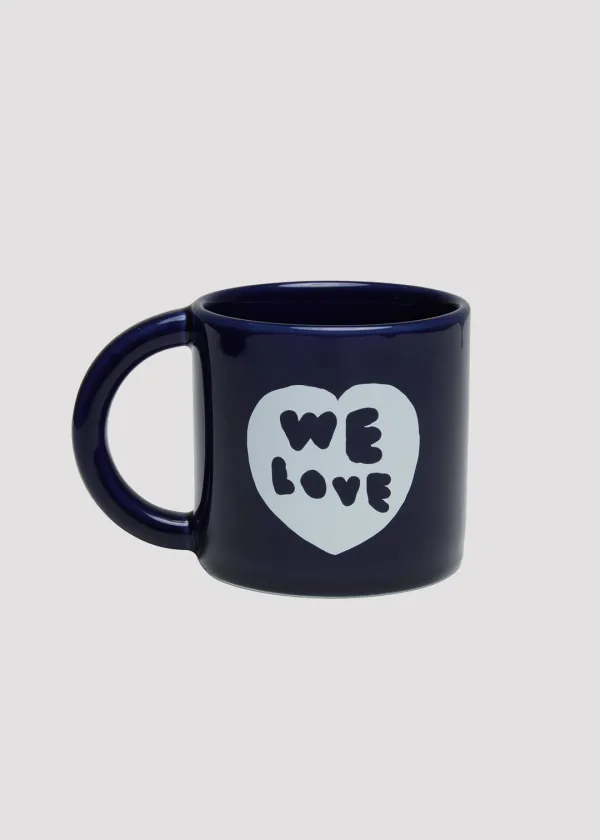 MUG CUP FILLED HEART NAVY