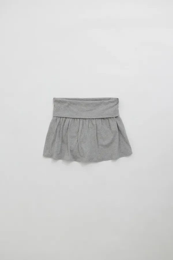 wide banding skirt (grey)