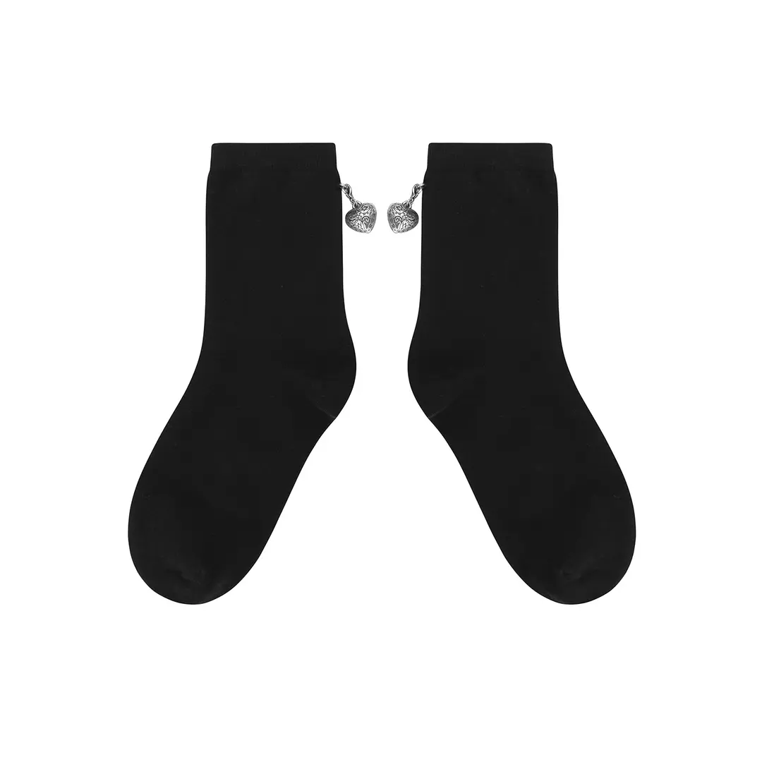 분크 [아울렛] Heart Socks (하트 삭스) Black 상품 이미지 1