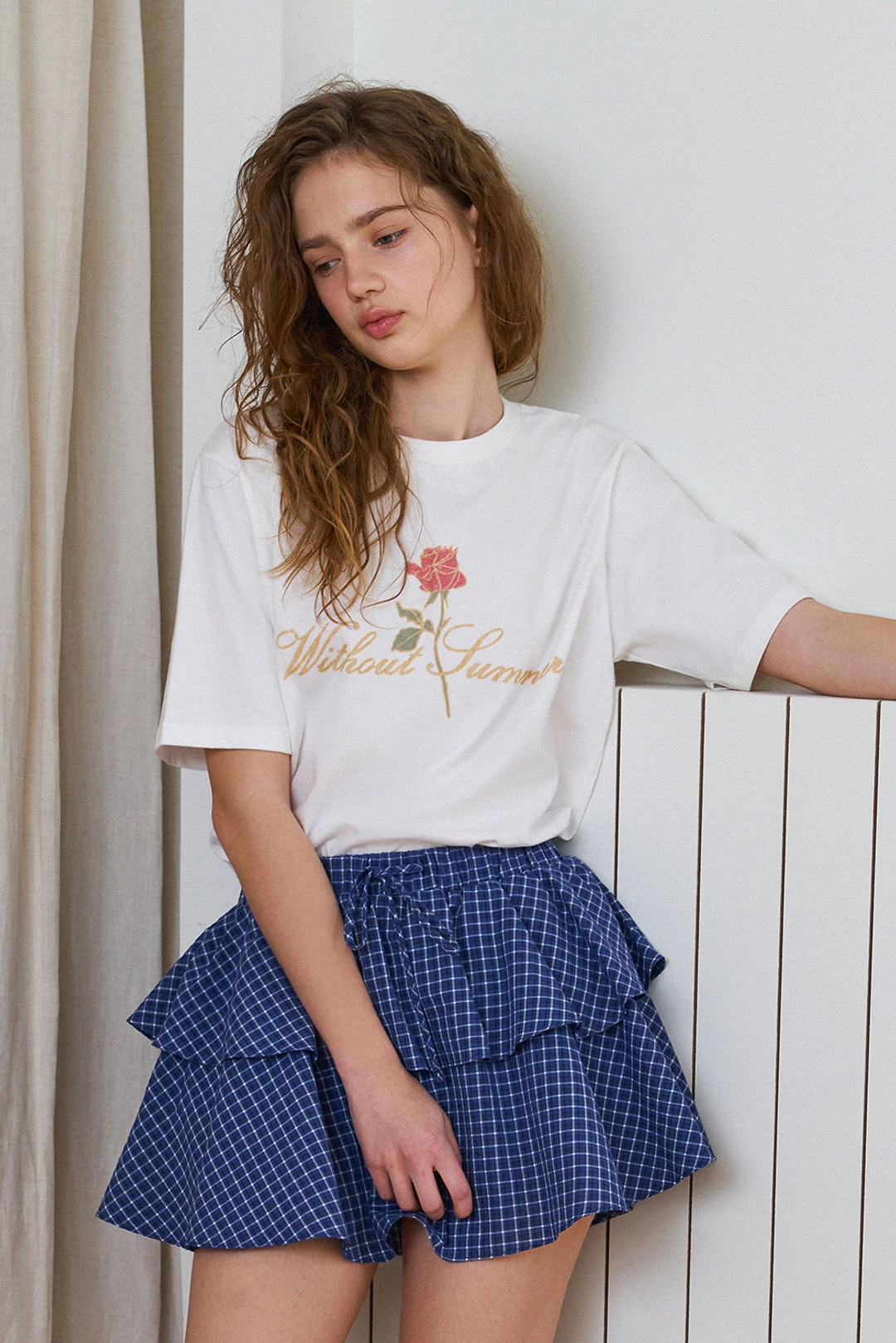 위드아웃썸머 With rose t-shirt 상품 이미지 2
