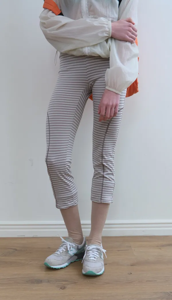 331. Stripe Leggings _ Beige