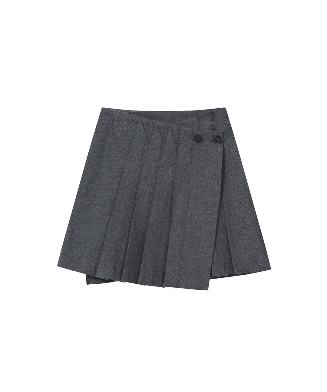 미세키서울 Wabi origami pleats midi skirt DARK GREY 상품 이미지 2