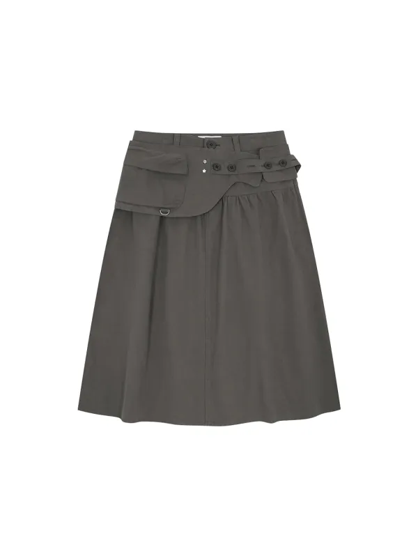WASHED BELT BAG SKIRT [CHARCOAL]