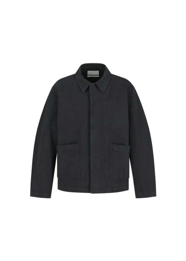 Garments Dyed Pocket Denim Jacket, Black