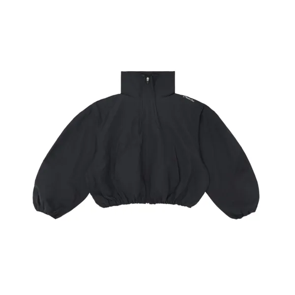 Balloon Sleeve Windbreaker (fuzzy charcoal)