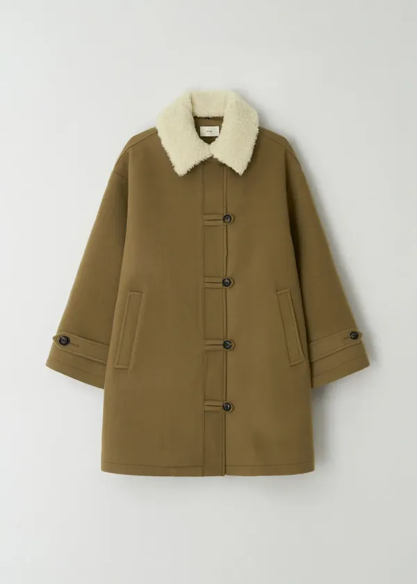 Shearling Collar Coat(Beige)