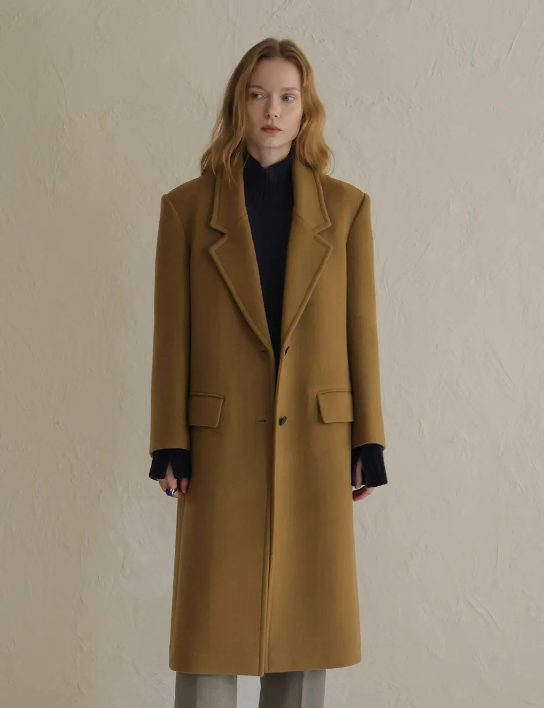 노미나떼 Single Cashmere Tailored Long Coat (Camel) 상품 이미지 2