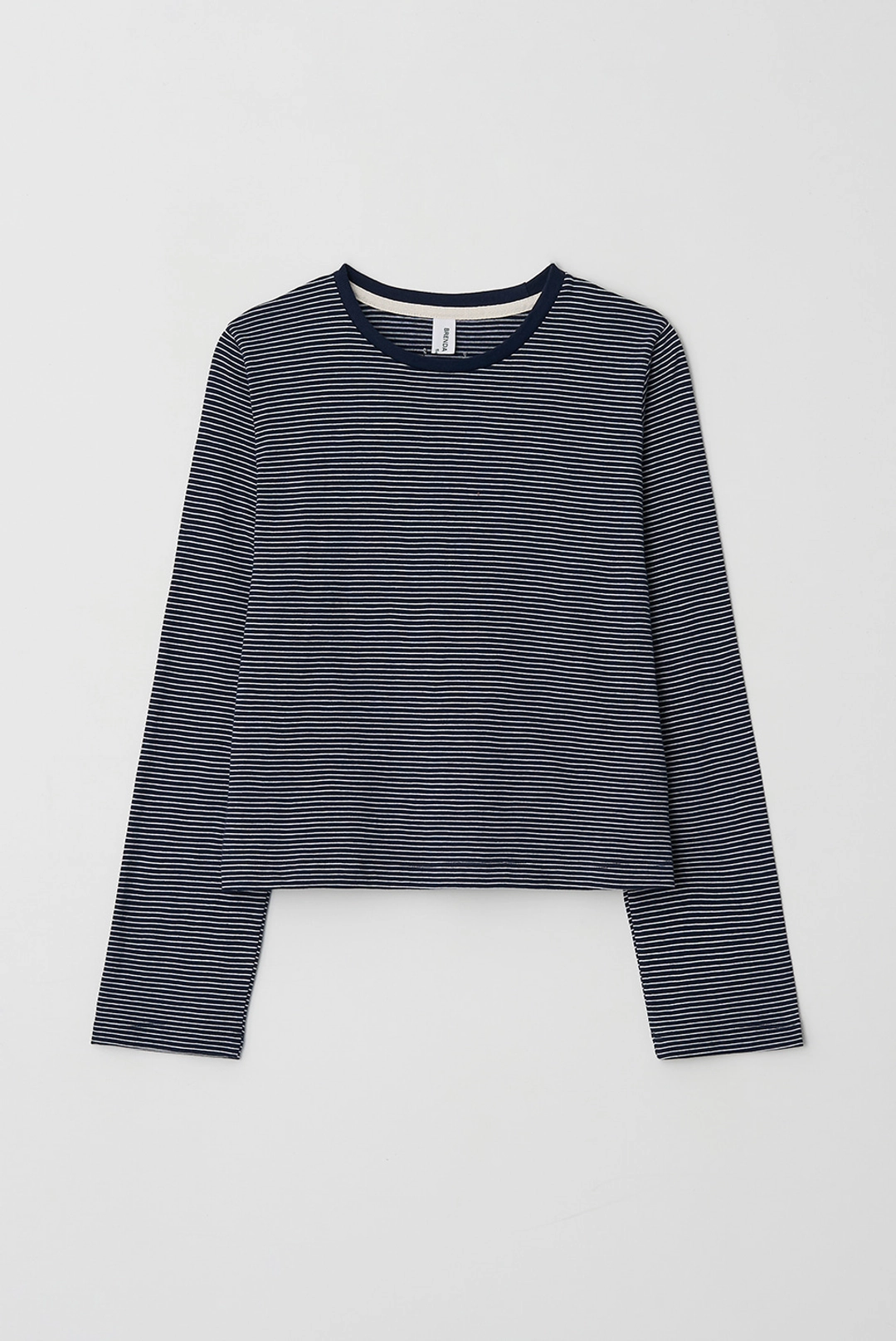 브렌다 브렌든 soft striped tee - navy 상품 이미지 1