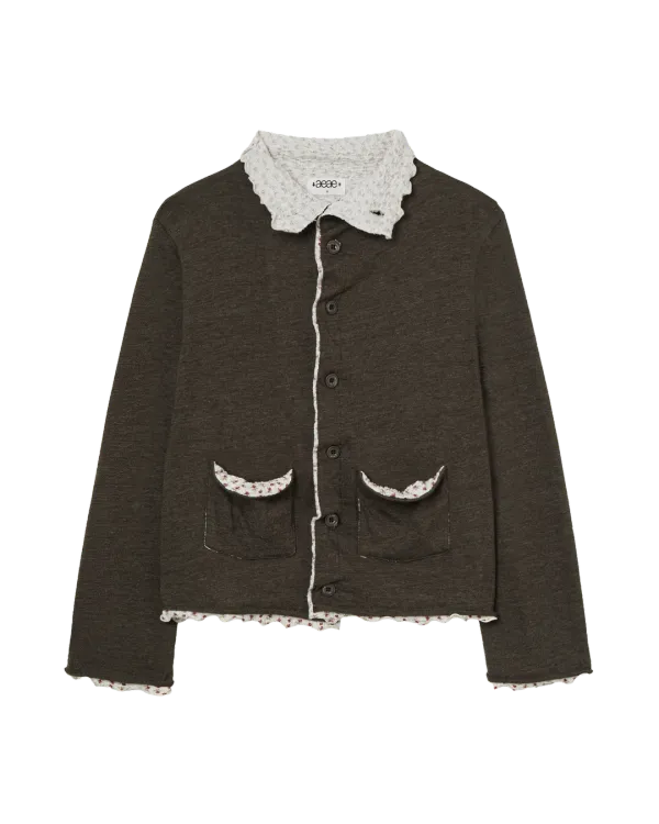 LAYERED CARDIGAN [KHAKI]