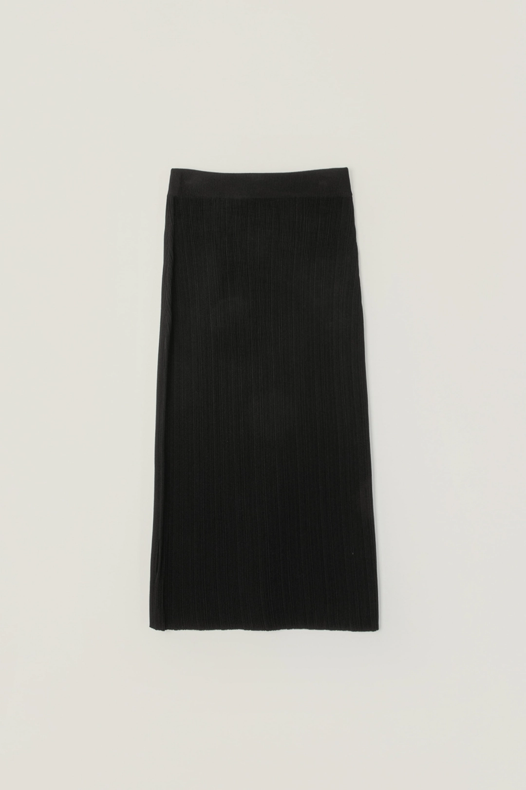 세이지먼트 ELENA PLEATS KNIT LONG SKIRT_BLACK 상품 이미지 1