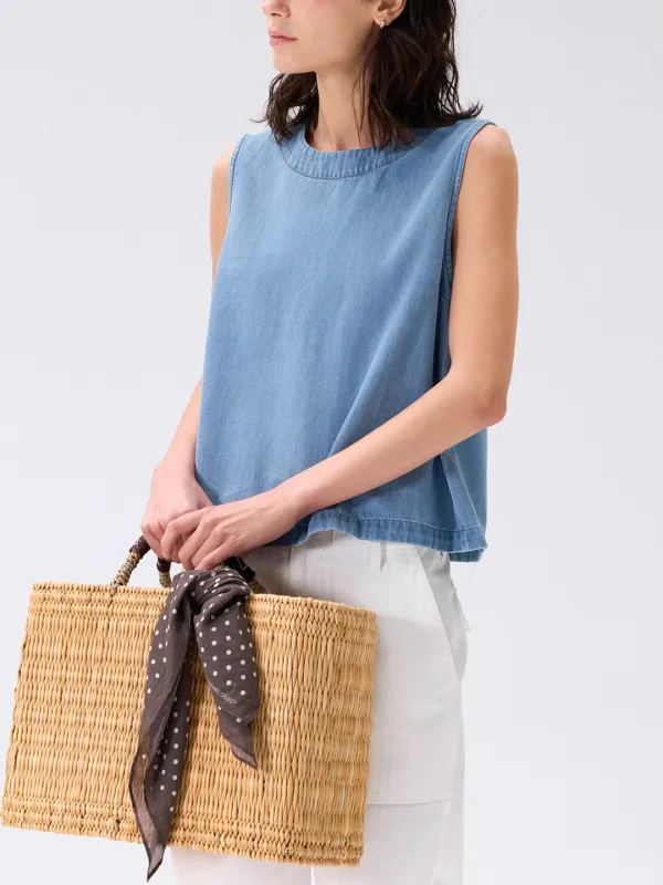 Claire denim sleeveless_light blue