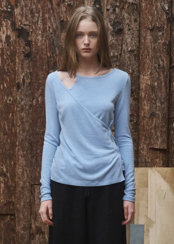 Klein oblique cardigan (light blue)