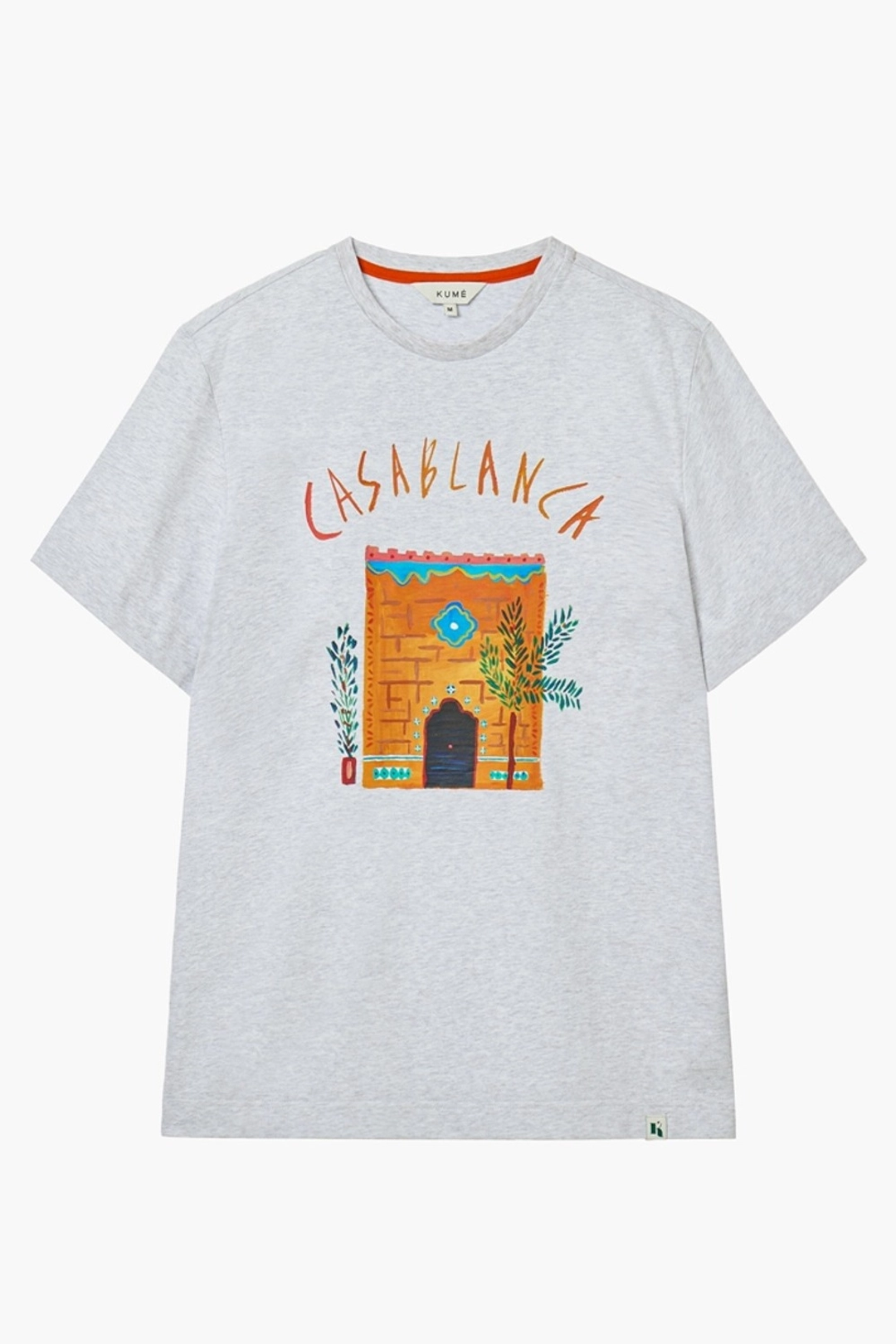 쿠메 (UNISEX) KUME x HERNC CASABLANCA T-SHIRT, LIGHT GREY 상품 이미지 2