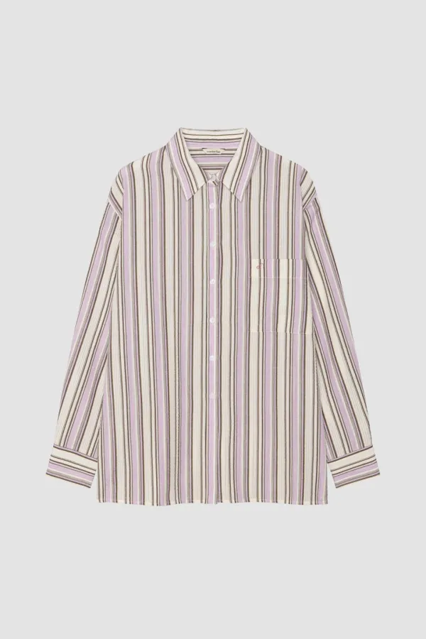 OVERSIZED STRIPE SHIRT_LAVENDER