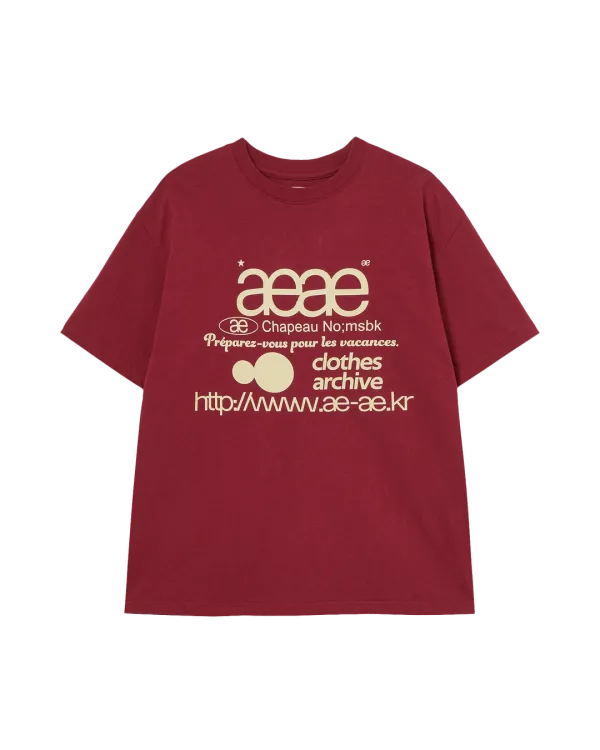 WEB LOGO T-SHIRTS [DEEP RED]
