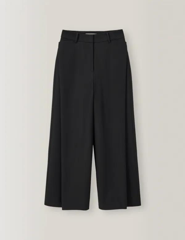 Sculpted Pleats Pants (Black)