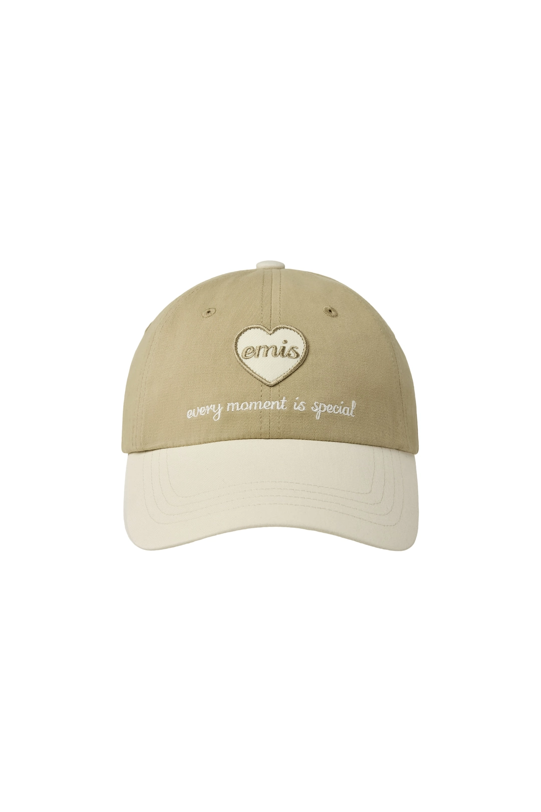 이미스 HEART WAPPEN TONE ON TONE BALL CAP-BEIGE 상품 이미지 1