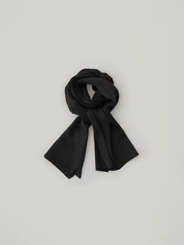 [10.2 예약 배송] Washed Silk Scarf - Black