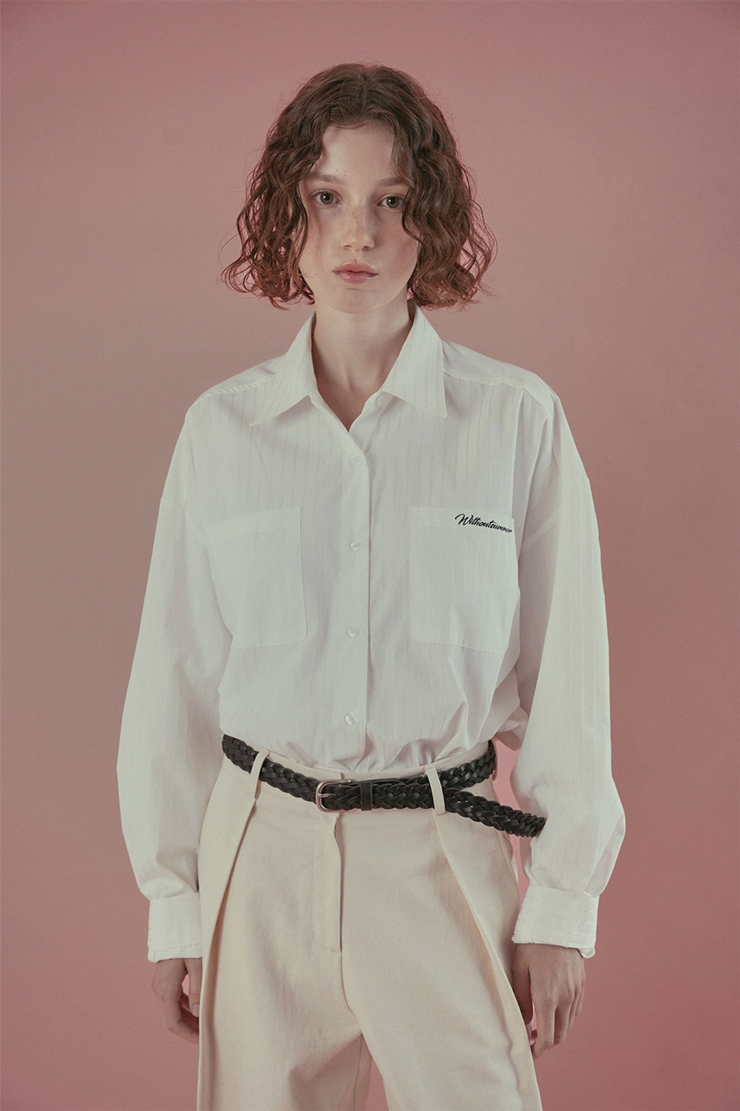 위드아웃썸머 Stripe casual shirt_ivory 상품 이미지 2