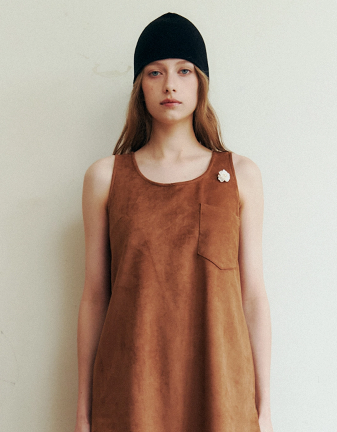 러브어스유 Lamb Suede Mini Dress (Beige) 상품 이미지 1