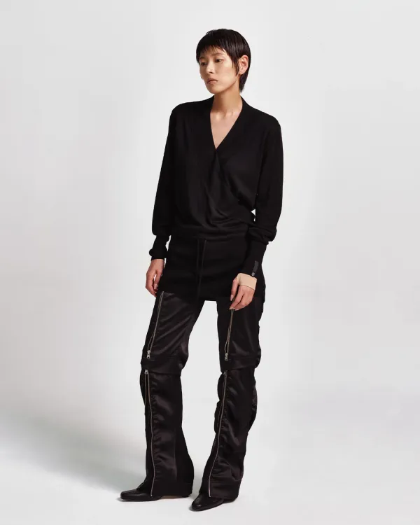 SOFT WOOL WRAP KNIT TOP_BLACK