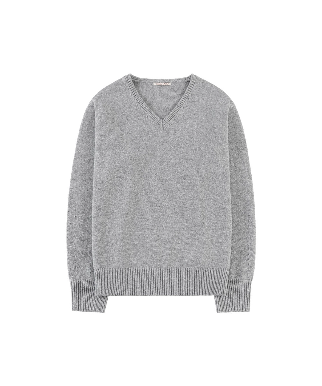 반원 아뜰리에 KN4290 에센셜 브이넥 니트_Melange gray 상품 이미지 1