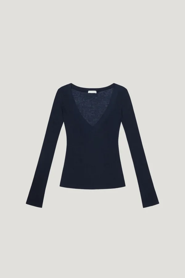 Nuit Deep V Top (navy)