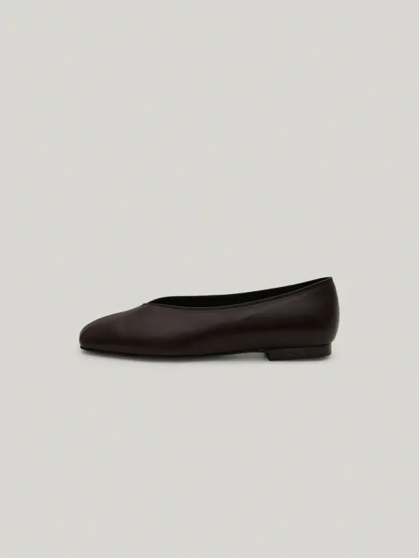 BASE FLAT SHOES (ORGAN BROWN)
